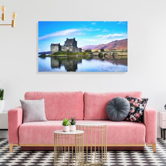 Eilean Donan Castle - Schotland Canvas Afdruk (Insitu (Woonkamer))