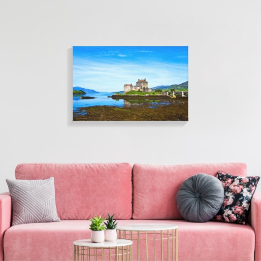 Eilean Donan Castle, Scotland Canvas print (Insitu (Woonkamer))