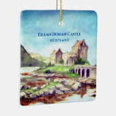 Eilean Donan Castle Scotland Waterverf Painting Keramisch Ornament (Rechts)