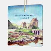Eilean Donan Castle Scotland Waterverf Painting Keramisch Ornament (Links)