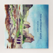 Eilean Donan Castle Scotland Waterverf Painting Legpuzzel (Horizontaal)