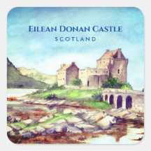 Eilean Donan Castle Scotland Waterverf Painting