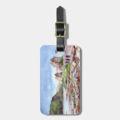 Eilean Donan Castle Waterverf Painting Bagagelabel (Voorkant verticaal)