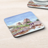 Eilean Donan Castle Waterverf Painting Bier Onderzetter (Linkerzijde)
