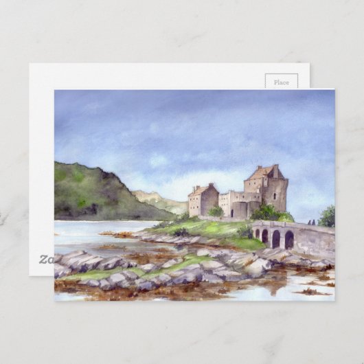Eilean Donan Castle Waterverf Painting Briefkaart (Voorkant / Achterkant)