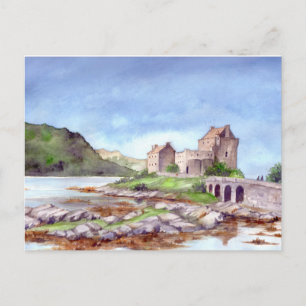 Eilean Donan Castle Waterverf Painting Briefkaart