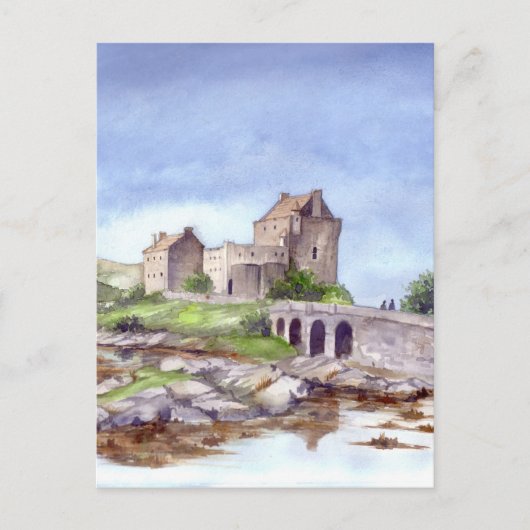 Eilean Donan Castle Waterverf Painting Briefkaart (Voorkant)