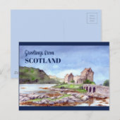 Eilean Donan Castle Waterverf Painting Briefkaart (Voorkant / Achterkant)