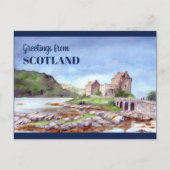 Eilean Donan Castle Waterverf Painting Briefkaart (Voorkant)