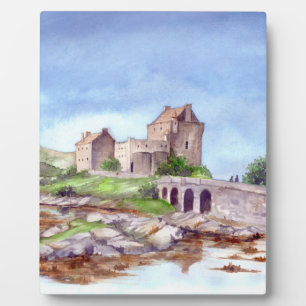 Eilean Donan Castle Waterverf Painting Fotoplaat