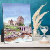 Eilean Donan Castle Waterverf Painting Fotoplaat (Zijkant)