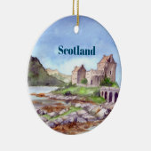 Eilean Donan Castle Waterverf Painting Keramisch Ornament (Rechts)