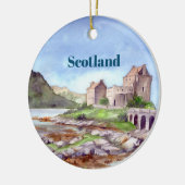 Eilean Donan Castle Waterverf Painting Keramisch Ornament (Links)