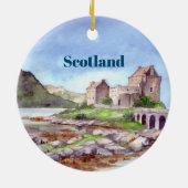 Eilean Donan Castle Waterverf Painting Keramisch Ornament (Achterkant)
