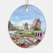 Eilean Donan Castle Waterverf Painting Keramisch Ornament (Links)