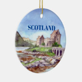 Eilean Donan Castle Waterverf Painting Keramisch Ornament (Rechts)