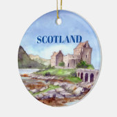 Eilean Donan Castle Waterverf Painting Keramisch Ornament (Links)