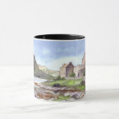 Eilean Donan Castle Waterverf Painting Mok (Midden)