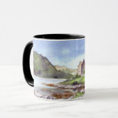 Eilean Donan Castle Waterverf Painting Mok (Voorkant links)