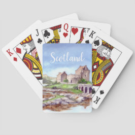 Eilean Donan Kasteel Aquarel Schilderij Pokerkaarten