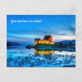 Eilean Donan Kasteel, Schotland Ansichtkaart Briefkaart (Voorkant)