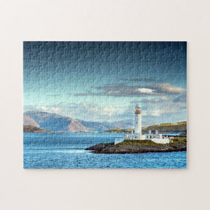 Eilean Musdile Lighthouse Scotland Schilderachtig  Legpuzzel