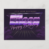 Eileen Name Vorname lila Postkarte Geburtstag Briefkaart (Voorkant)