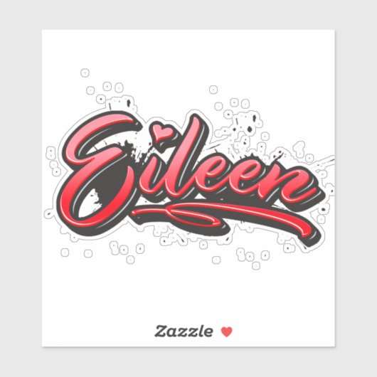Eileen red Heart Graffiti Aufkleber Sticker (Vel)