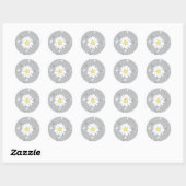 Eilin's Daisy Flower Ronde Sticker (Vel)