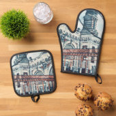 Eills Island Ovenwant & Pannenlap Set (Top down)