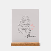 Ein danke an alle mamas acryl bord (Voorkant)