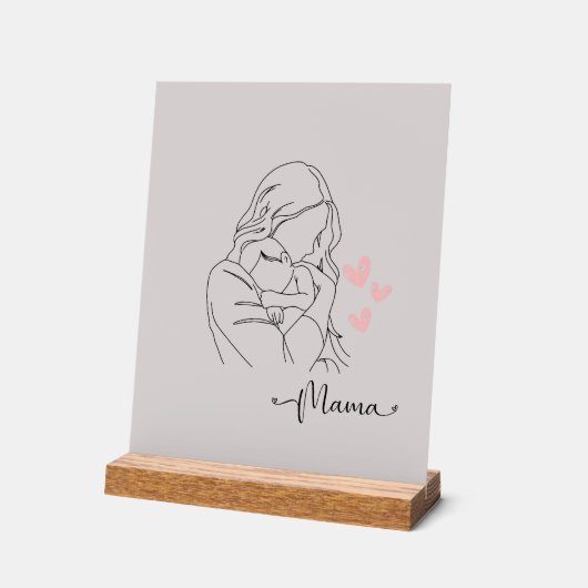 Ein danke an alle mamas acryl bord (Hoek)