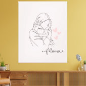 Ein danke an alle mamas canvas afdruk (Insitu (Woonkamer))