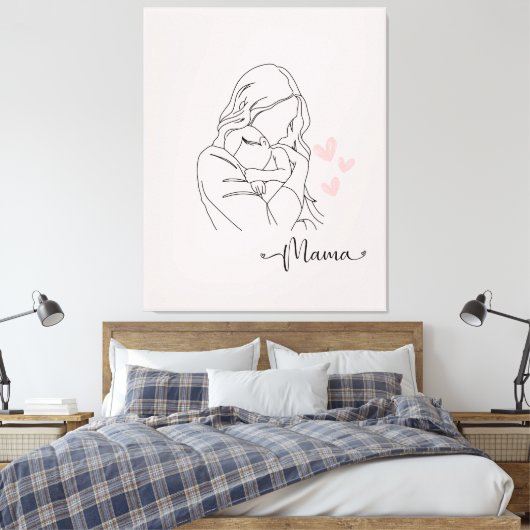 Ein danke an alle mamas canvas afdruk (Insitu (Slaapkamer))