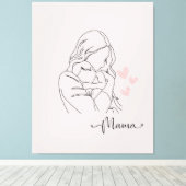Ein danke an alle mamas canvas afdruk (Insitu (Houten vloer))