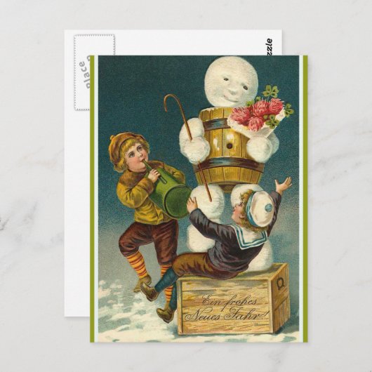 Ein Frohes Neues Jahr  Briefkaart (Voorkant / Achterkant)