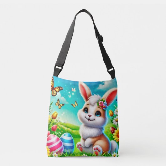 Ein glücklicher Hase Crossbody Tas (Voorkant)