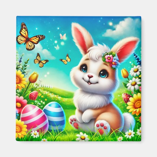 Ein glücklicher Hase Magneet (Voorkant)