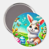 Ein glücklicher Hase Magneet (Voorkant / Achterkant)