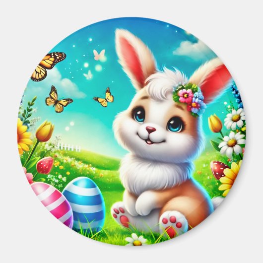 Ein glücklicher Hase Magneet (Voorkant)