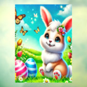 Ein glücklicher Hase Raamsticker (Vel 3)