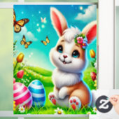 Ein glücklicher Hase Raamsticker (Huis)