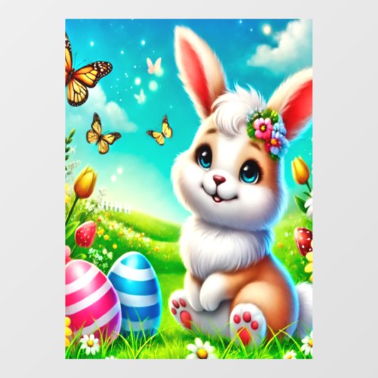 Ein glücklicher Hase Raamsticker (Vel)