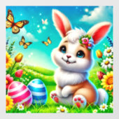 Ein glücklicher Hase Raamsticker (Vel)