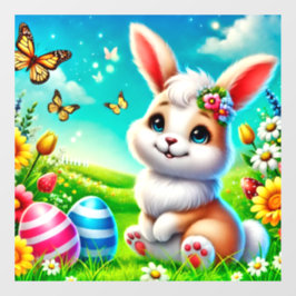 Ein glücklicher Hase Raamsticker