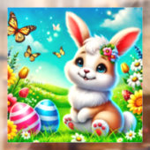 Ein glücklicher Hase Raamsticker (Vel 2)