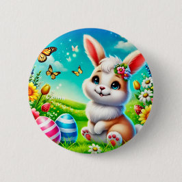 Ein glücklicher Hase Ronde Button 5,7 Cm