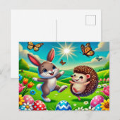 Ein glücklicher Hase und Igel Briefkaart (Voorkant / Achterkant)