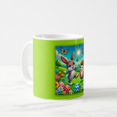 Ein glücklicher Hase und Igel Koffiemok (Voorkant links)