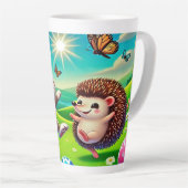 Ein glücklicher Hase und Igel Latte Mok (Rechterhoek)